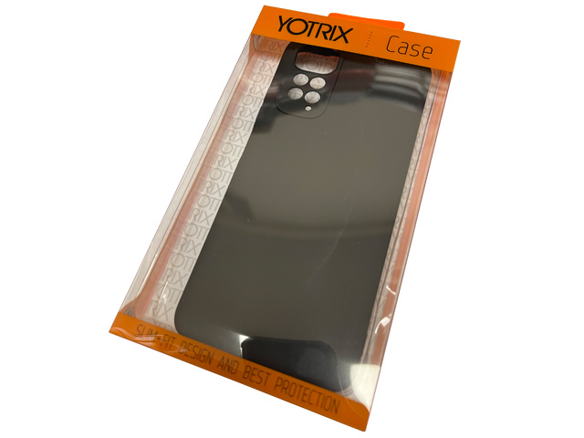 Чехол Yotrix LiquidSilicone Pro для Xiaomi Redmi Note 11/11S (черный, гелевый)