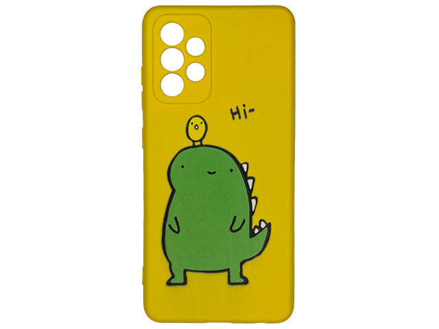 Чехол Yotrix ArtCase для Samsung Galaxy A52 (Hi Dino Yellow, гелевый)