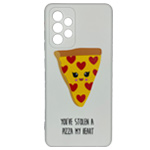 Чехол Yotrix ArtCase для Samsung Galaxy A52 (Pizza Heart White, гелевый)