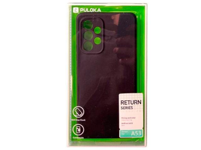 Чехол Puloka Return series для Samsung Galaxy A53 (черный, гелевый)