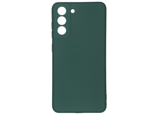 Чехол Yotrix LiquidSilicone Pro для Samsung Galaxy S21 FE (темно-зеленый, гелевый)