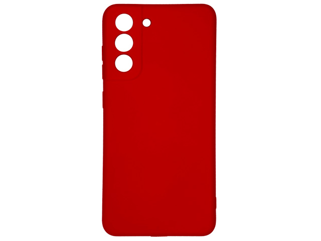 Чехол Yotrix LiquidSilicone Pro для Samsung Galaxy S21 FE (красный, гелевый)