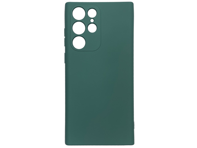 Чехол Yotrix LiquidSilicone Pro для Samsung Galaxy S22 ultra (темно-зеленый, гелевый)