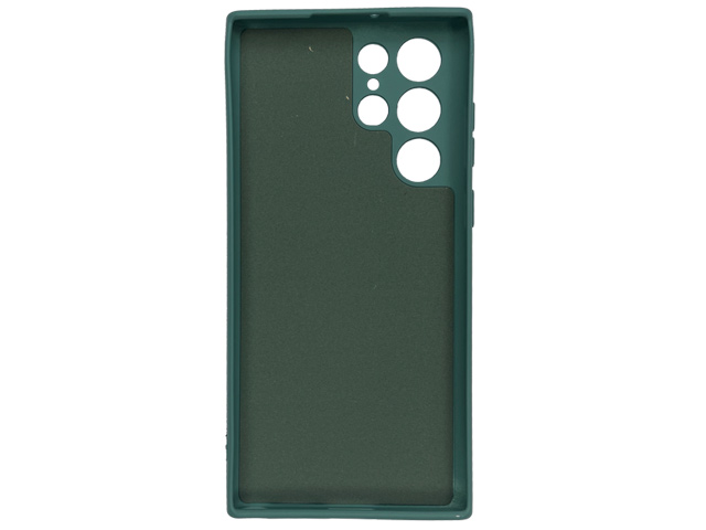 Чехол Yotrix LiquidSilicone Pro для Samsung Galaxy S22 ultra (темно-зеленый, гелевый)