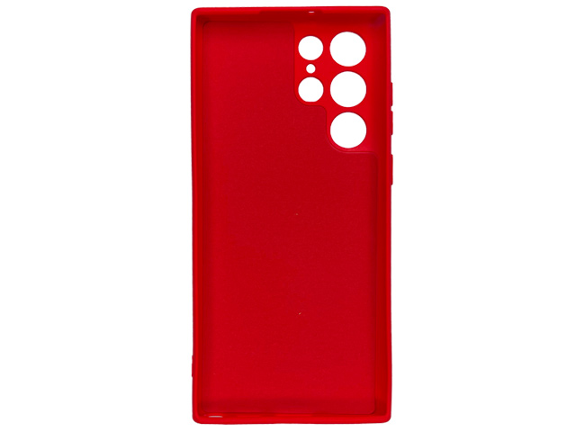 Чехол Yotrix LiquidSilicone Pro для Samsung Galaxy S22 ultra (красный, гелевый)