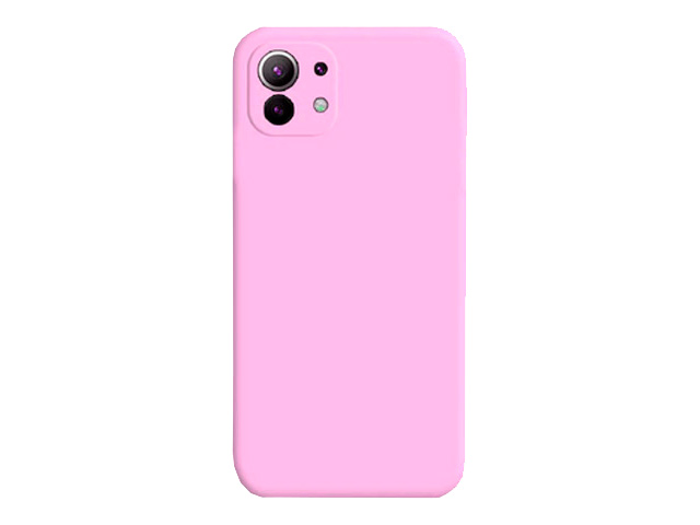 Чехол Yotrix LiquidSilicone Pro для Xiaomi Mi 11 lite (розовый, гелевый)