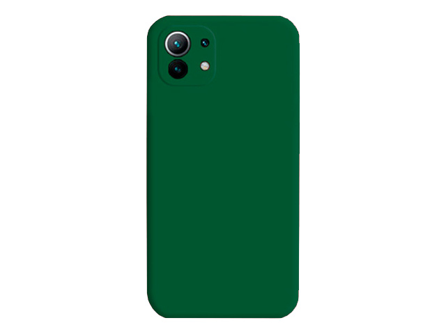 Чехол Yotrix LiquidSilicone Pro для Xiaomi Mi 11 lite (темно-зеленый, гелевый)