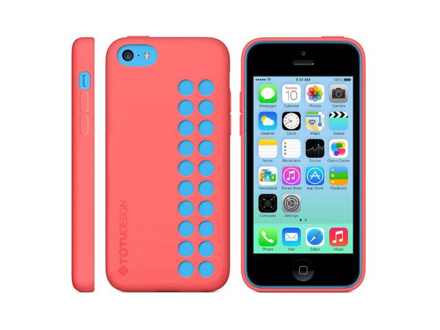 Чехол Totu Design Chocolate Case для Apple iPhone 5C (красный, силиконовый)