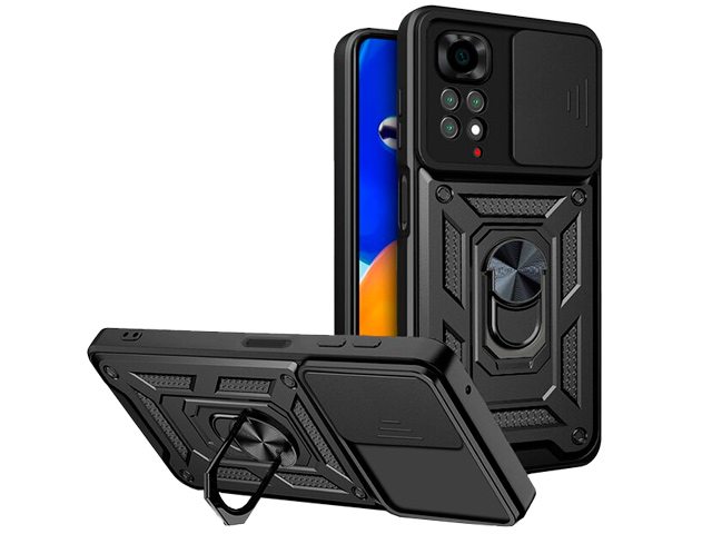 Чехол Yotrix Defense Pro для Xiaomi Redmi Note 11/11S (черный, гелевый/пластиковый)