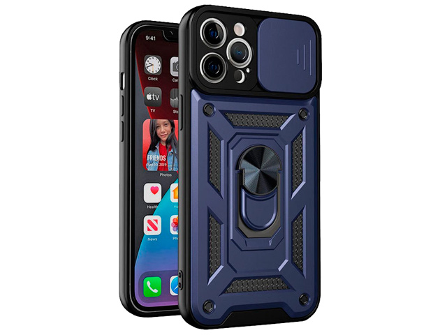Чехол Yotrix Defense Pro для Apple iPhone 13 pro (темно-синий, гелевый/пластиковый)