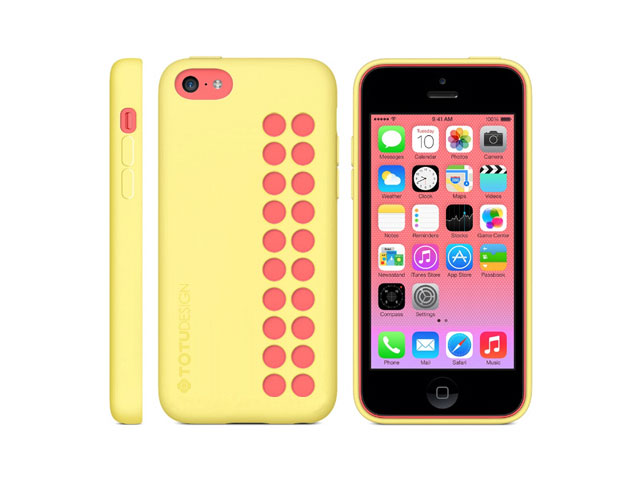 Чехол Totu Design Chocolate Case для Apple iPhone 5C (бежевый, силиконовый)