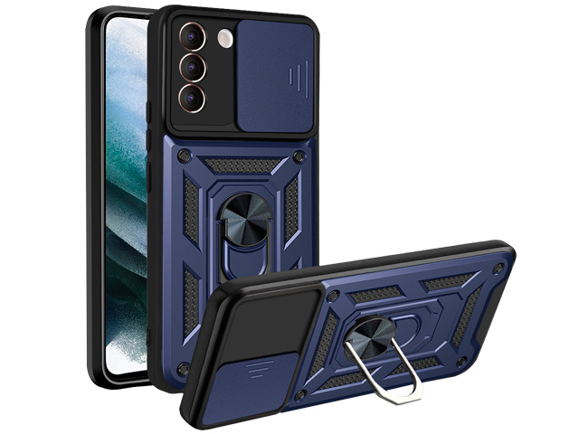 Чехол Yotrix Defense Pro для Samsung Galaxy S22 (темно-синий, гелевый/пластиковый)