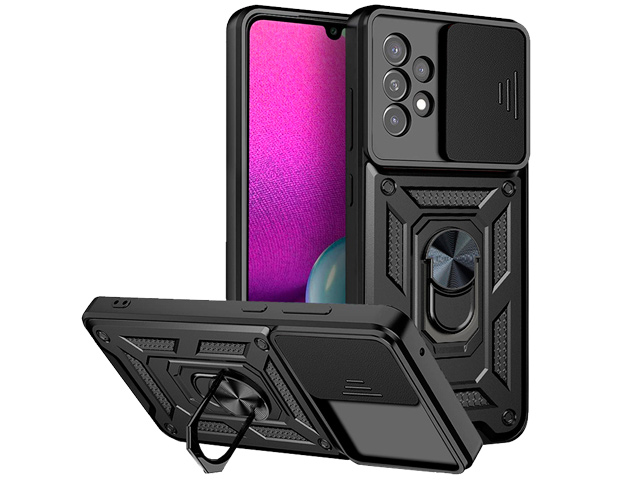 Чехол Yotrix Defense Pro для Samsung Galaxy A73 (черный, гелевый/пластиковый)