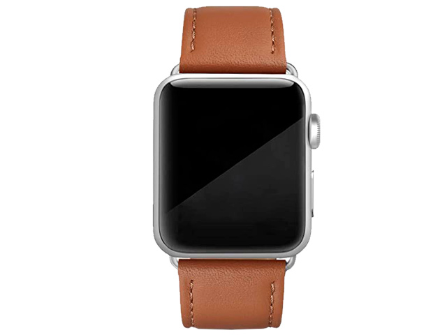 Ремешок для часов Coblue Leather Band для Apple Watch 42/44/45 мм (коричневый, кожаный)