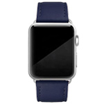 Ремешок для часов Coblue Leather Band для Apple Watch 42/44/45 мм (темно-синий, кожаный)