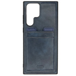 Чехол HDD Luxury Card Slot Case для Samsung Galaxy S22 ultra (темно-синий, кожаный)