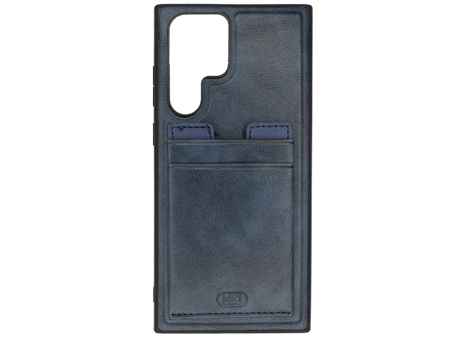 Чехол HDD Luxury Card Slot Case для Samsung Galaxy S22 ultra (темно-синий, кожаный)