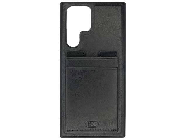 Чехол HDD Luxury Card Slot Case для Samsung Galaxy S22 ultra (черный, кожаный)