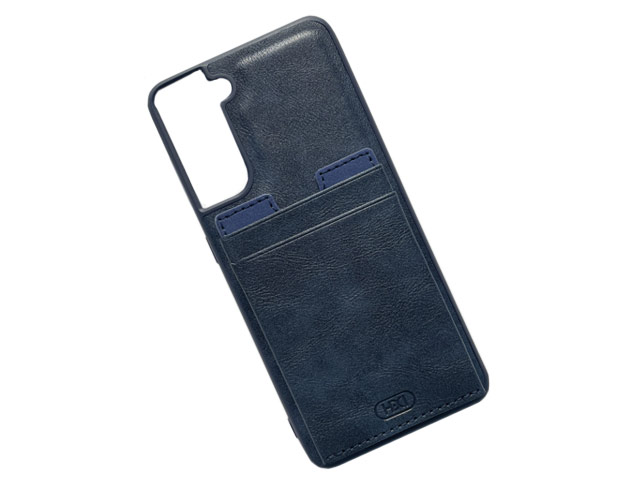 Чехол HDD Luxury Card Slot Case для Samsung Galaxy S22 (темно-синий, кожаный)