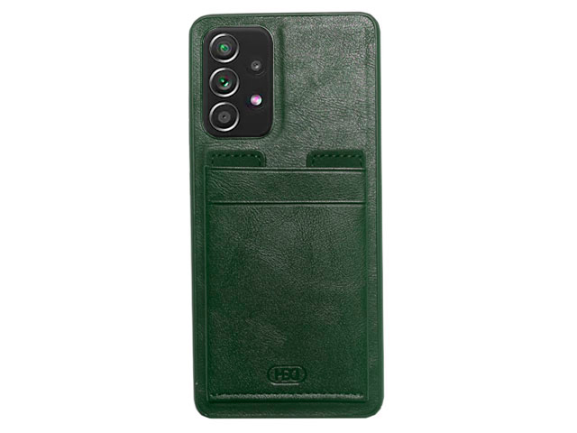 Чехол HDD Luxury Card Slot Case для Samsung Galaxy A33 (темно-зеленый, кожаный)