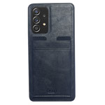 Чехол HDD Luxury Card Slot Case для Samsung Galaxy A73 (темно-синий, кожаный)