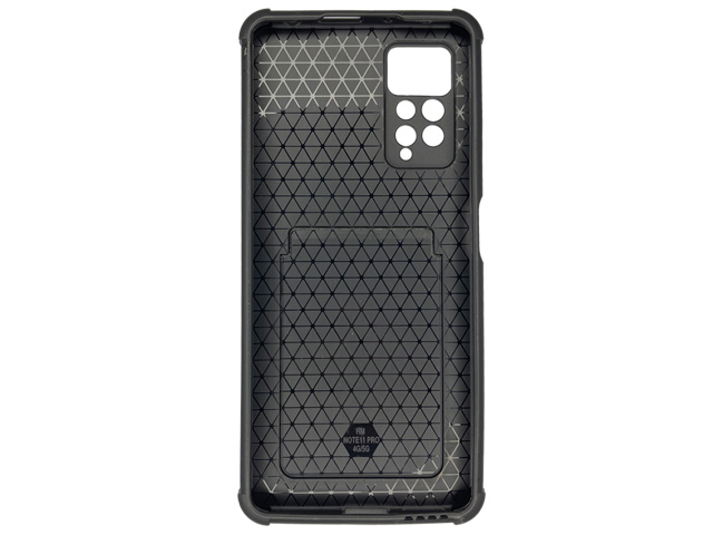 Чехол Yotrix SnapCase Holder для Xiaomi Redmi Note 11 pro (Black Croco 2, экокожа)