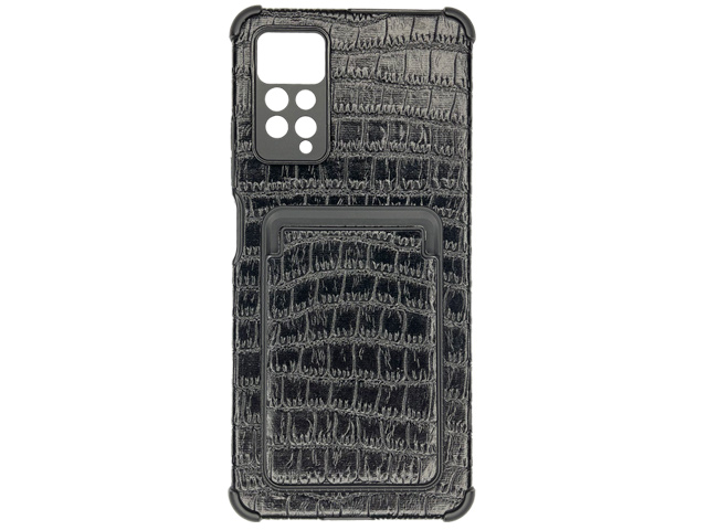 Чехол Yotrix SnapCase Holder для Xiaomi Redmi Note 11 pro (Black Croco, экокожа)