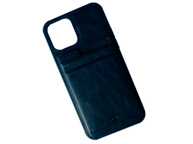 Чехол HDD Luxury Card Slot Case для Apple iPhone 13 pro max (темно-синий, кожаный)