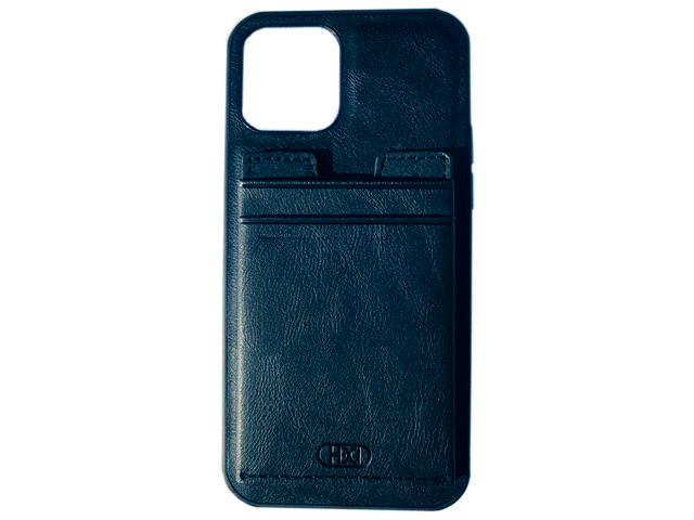 Чехол HDD Luxury Card Slot Case для Apple iPhone 13 (темно-синий, кожаный)