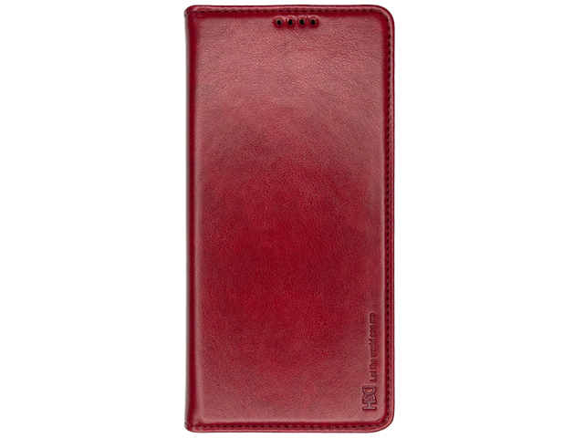 Чехол HDD Wallet Phone case для Samsung Galaxy S22 (красный, кожаный)