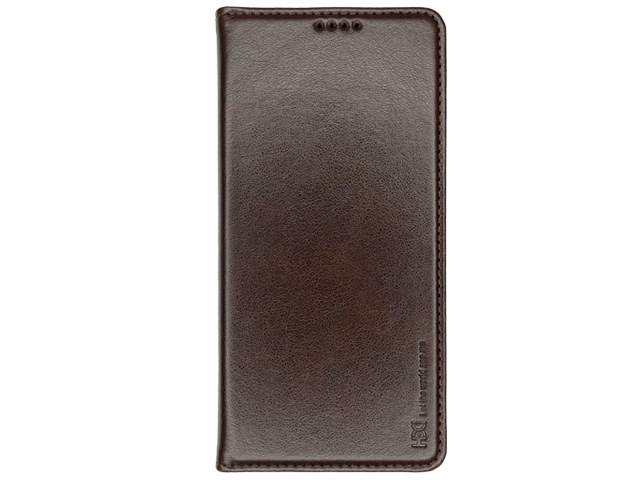 Чехол HDD Wallet Phone case для Samsung Galaxy S22 ultra (темно-коричневый, кожаный)