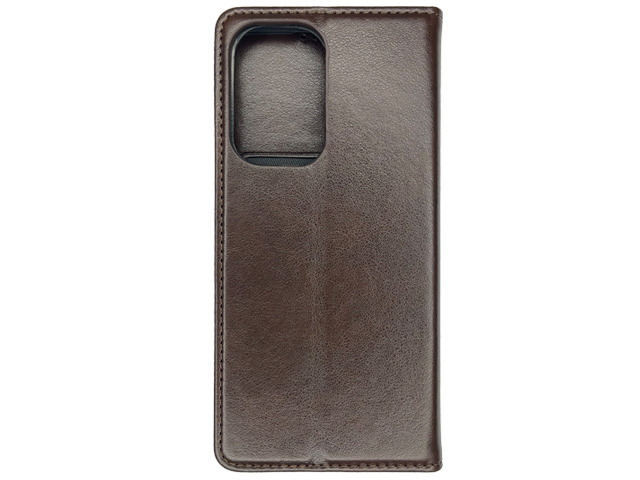 Чехол HDD Wallet Phone case для Samsung Galaxy A73 (темно-коричневый, кожаный)