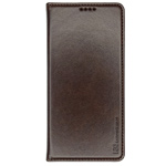 Чехол HDD Wallet Phone case для Samsung Galaxy S21 FE (темно-коричневый, кожаный)