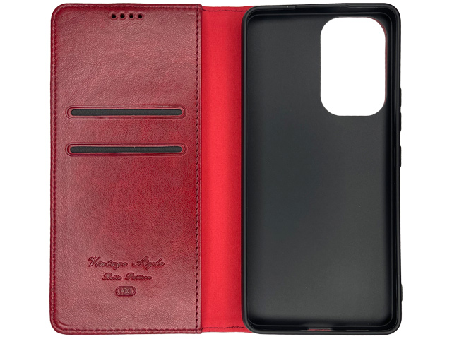 Чехол HDD Wallet Phone case для Samsung Galaxy A33 (красный, кожаный)