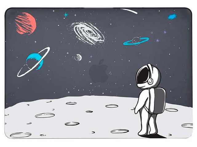 Чехол Yotrix HardCover для Apple MacBook Pro 16 (Astronaut on Moon, матовый, пластиковый)