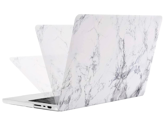 Чехол Yotrix HardCover для Apple MacBook Pro 16 (Marble White, матовый, пластиковый)