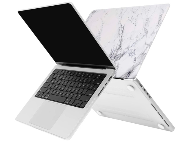 Чехол Yotrix HardCover для Apple MacBook Pro 16 (Marble White, матовый, пластиковый)