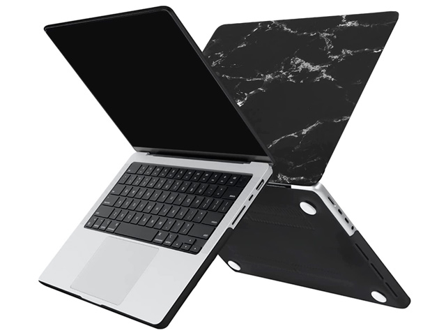 Чехол Yotrix HardCover для Apple MacBook Pro 16 (Marble Black, матовый, пластиковый)