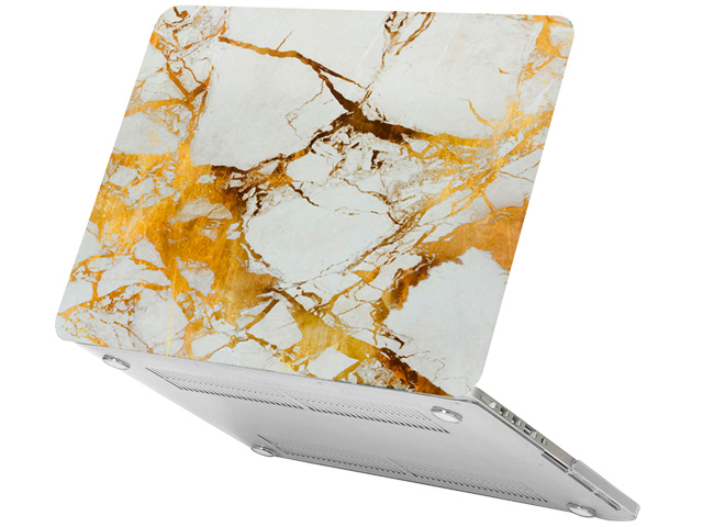 Чехол Yotrix HardCover для Apple MacBook Pro 14 (Marble Gold, матовый, пластиковый)