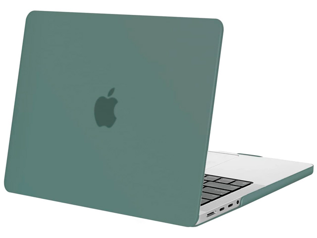 Чехол Yotrix HardCover для Apple MacBook Pro 14 (темно-зеленый, матовый, пластиковый)