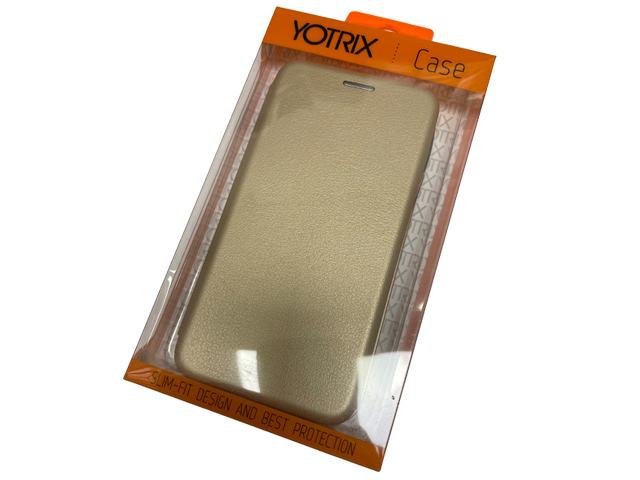 Чехол Yotrix FolioCase Plain для Xiaomi Redmi Note 11 pro (золотистый, винилискожа)