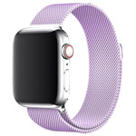 Ремешок для часов Synapse Milanese Loop для Apple Watch (42/44/45 мм, сиреневый, стальной)