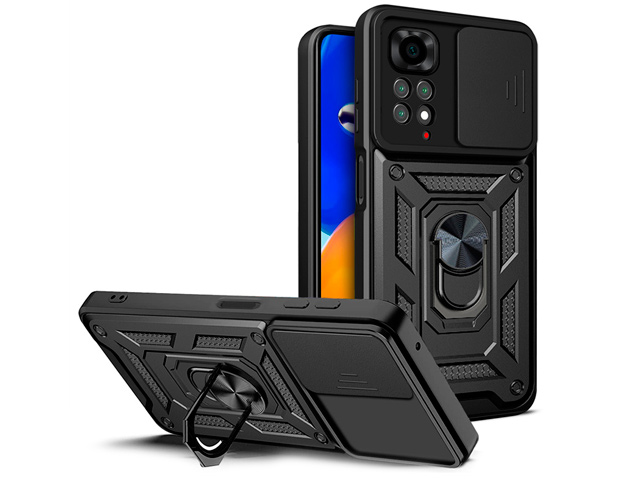 Чехол Yotrix Defense Pro для Xiaomi Redmi Note 11 pro (черный, гелевый/пластиковый)