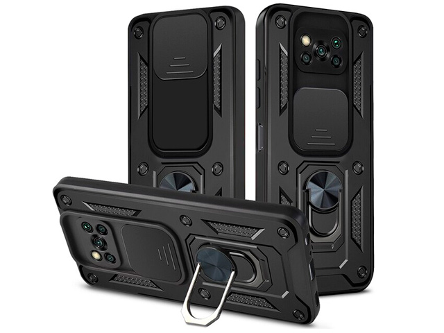 Чехол Yotrix Defense Pro для Xiaomi Poco X3 (черный, гелевый/пластиковый)