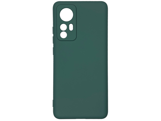Чехол Yotrix LiquidSilicone Pro для Xiaomi Mi 12 lite (темно-зеленый, гелевый)