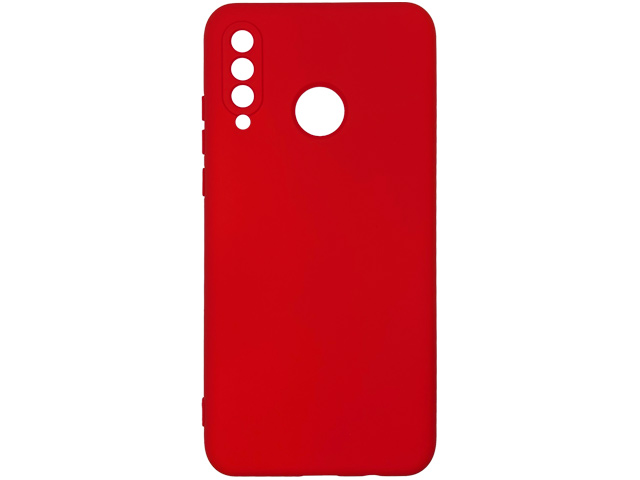 Чехол Yotrix LiquidSilicone Pro для Huawei P30 lite (красный, гелевый)