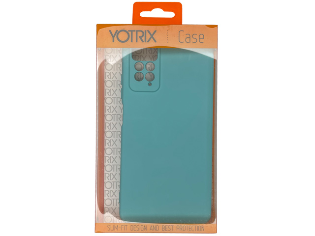 Чехол Yotrix LiquidSilicone Pro для Xiaomi Redmi Note 11 pro (бирюзовый, гелевый)