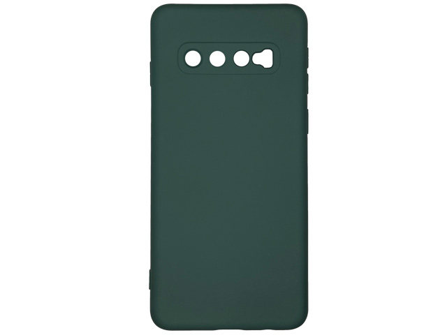 Чехол Yotrix LiquidSilicone Pro для Samsung Galaxy S10 (темно-зеленый, гелевый)