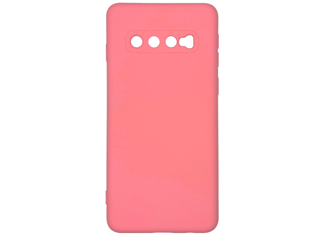 Чехол Yotrix LiquidSilicone Pro для Samsung Galaxy S10 (розовый, гелевый)