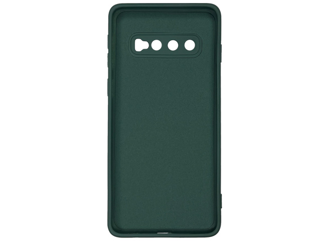 Чехол Yotrix LiquidSilicone Pro для Samsung Galaxy S10 plus (темно-зеленый, гелевый)